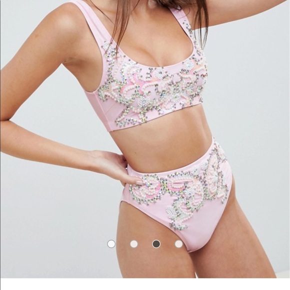 asos embellished bikini